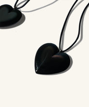 Load image into Gallery viewer, “Heart of Glass” Obsidian Heart Necklace