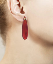 Load image into Gallery viewer, Burnt Agate Almond earrings