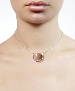 Peach moonstone necklace