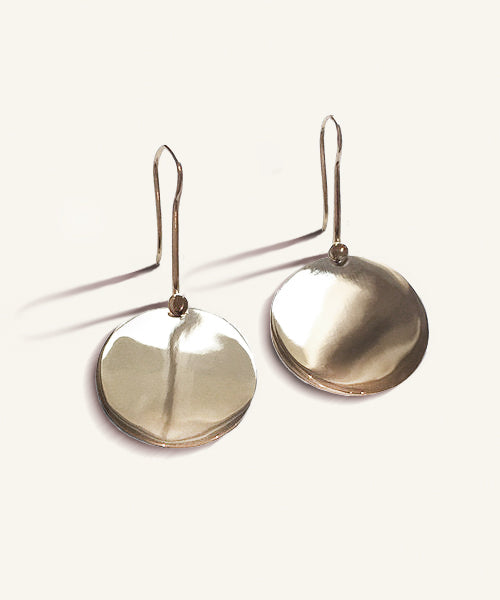 Silver Disk Earrings