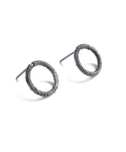 Load image into Gallery viewer, Eir Black Loop earrings