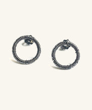 Load image into Gallery viewer, Eir Black Loop earrings