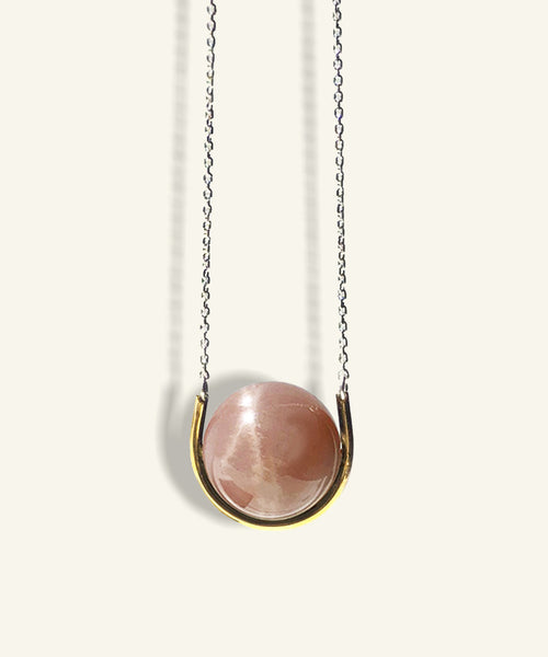 Peach Moonstone Necklace