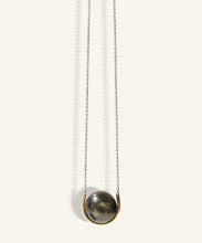 Load image into Gallery viewer, Golden Mica Sphere in Gold Cradle with Silver Chain