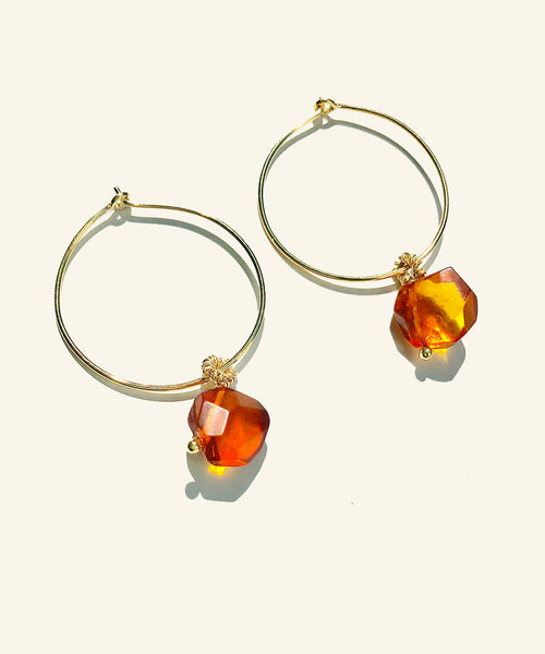 Kattegat Amber Hoops