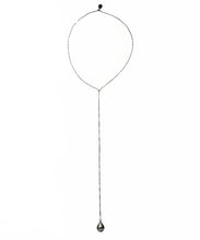 Load image into Gallery viewer, Tahitian teardrop pearl slip-knot necklace