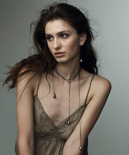Load image into Gallery viewer, Tahitian double black pearl necklace