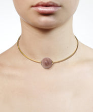 Load image into Gallery viewer, Peach Moonstone Neck Ring