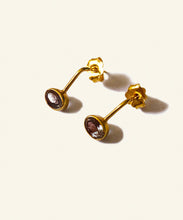 Load image into Gallery viewer, Smoky quartz oval earring