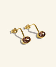 Load image into Gallery viewer, Smoky quartz oval earring