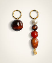 Load image into Gallery viewer, Into the fire asymmetric earrings