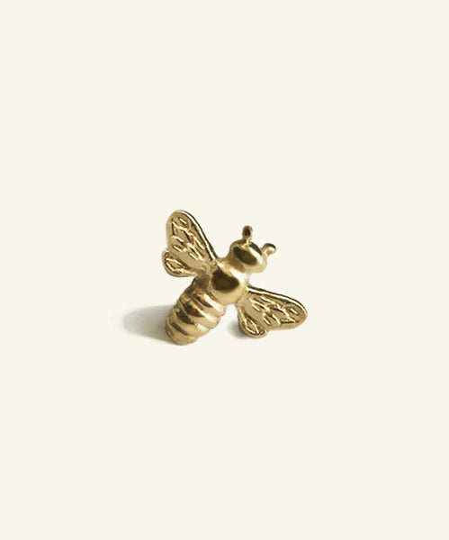 Bee gold stud