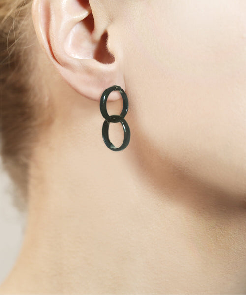 Nanuk Black Onyx Hoop Earrings