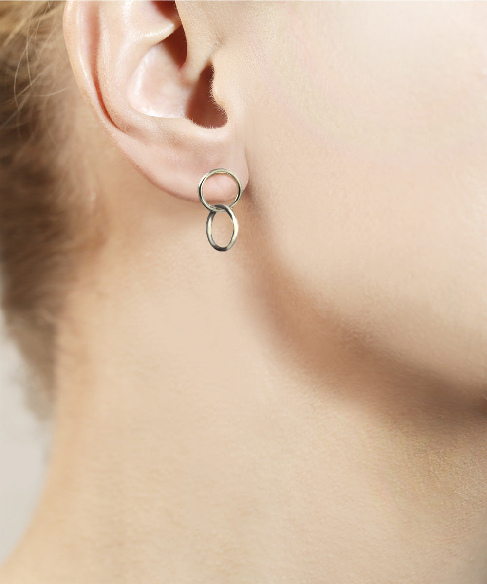 Small double deals hoop earrings