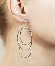 Load image into Gallery viewer, Galactic Silver Hoops