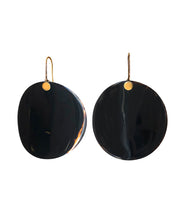 Load image into Gallery viewer, Onyx Disk earrings