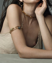 Load image into Gallery viewer, Grey Labradorite Arm ring