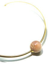 Load image into Gallery viewer, Peach Moonstone Neck Ring