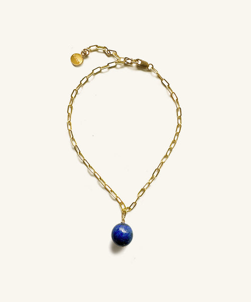 Chain Lapis Lazuli anklet