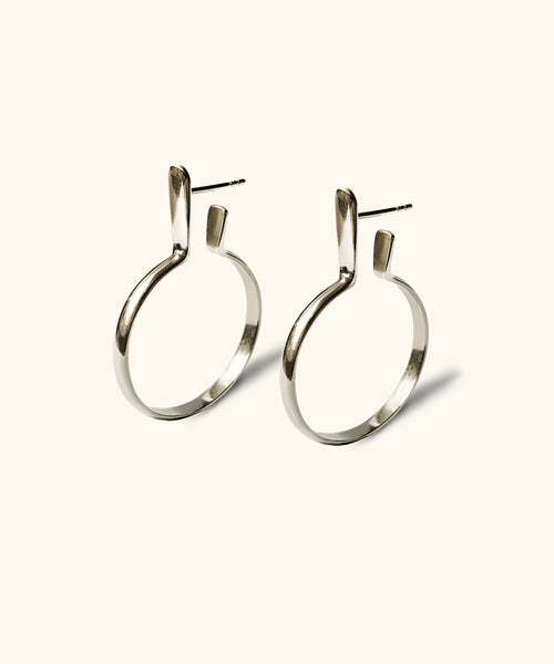 Boudicca Medium Silver Hoops