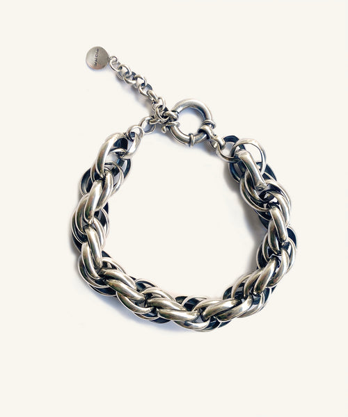 Catena Chunky Silver Bracelet