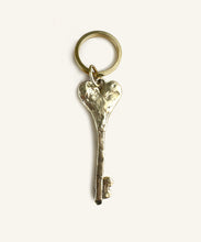 Load image into Gallery viewer, Heart Key. Brass
