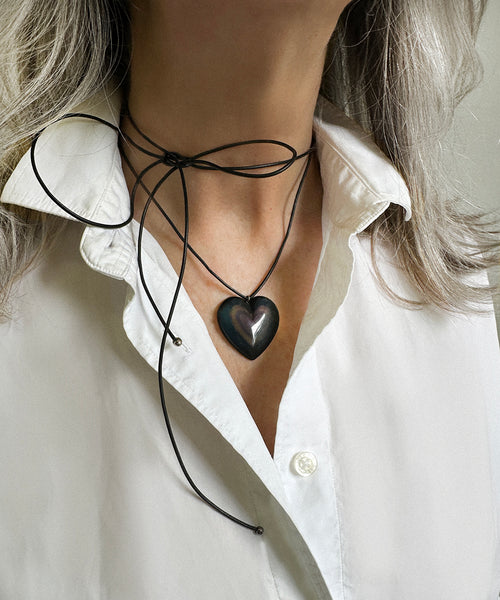 “Heart of Glass” Obsidian Heart Necklace