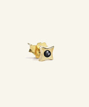 Load image into Gallery viewer, Black Diamond Gold Star Stud Earring
