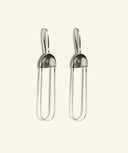 Silver Antenna Earrings