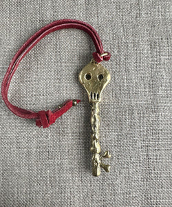 Skeleton Bag Charm. Brass