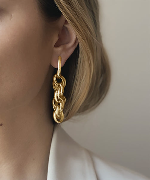 Catena Gold Chain Earrings