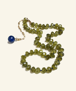Anki green garnet chain necklace