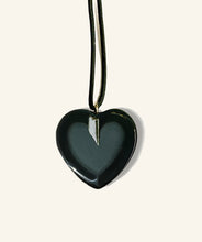 Load image into Gallery viewer, “Heart of Glass” Obsidian Heart Necklace

