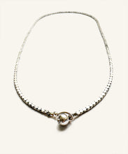 Load image into Gallery viewer, Silver faceted bead necklace
