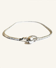 Load image into Gallery viewer, Silver faceted bead necklace
