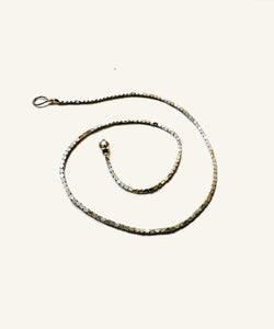 Silver faceted bead necklace