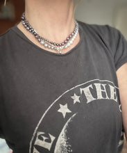 Load image into Gallery viewer, Silver faceted bead necklace
