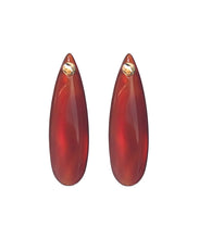 Load image into Gallery viewer, Burnt Agate Almond earrings
