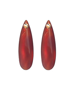 Burnt Agate Almond earrings