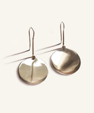 Load image into Gallery viewer, Silver Disk Earrings
