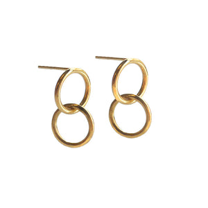 Mini Gold Double Hoop Earrings