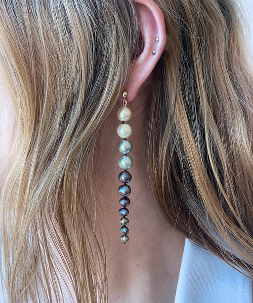 Lydia mixed pearl earrings