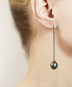 Tahitian teardrop pearl earrings