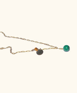 Solstice Malachite chain necklace
