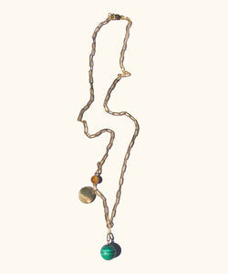 Solstice Malachite chain necklace