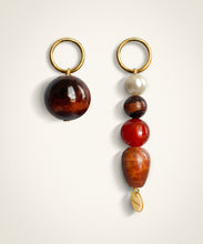 Load image into Gallery viewer, Into the fire asymmetric earrings
