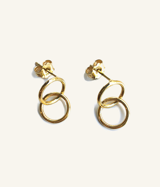 Mini Gold Double Hoop Earrings