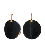 Load image into Gallery viewer, Onyx Disk earrings

