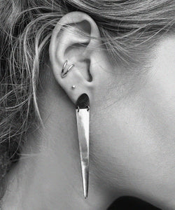Silver split earrings